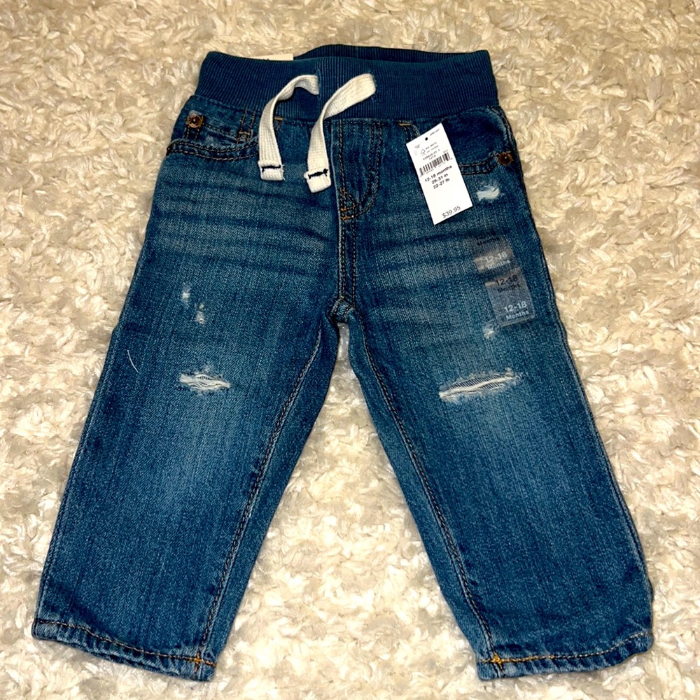 Blue ripped jeans from baby GAP for toddlers size 12-18 months.